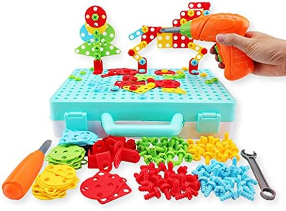Ik Colouring IK COLOURING 276PCS Electric DIY Drill STEM Puzzle Toy Set Creative Mosaic Drill Puzzle Kit 2D 3D Educational Building Blocks Construction Tool Kits Design and Drill Stem Toys for 3 4 5 6 7 8 Year
B08K2P4H5D