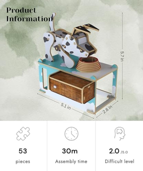 Ilo 3D Wooden Puzzles - DIY Mechanical Puzzle Model Kit for Adults & Teens Building Sets for Kids 14+ Educational STEM Brainteaser Craft Unique Idea & Décor Dog's Dinner
B0CQZKRY77