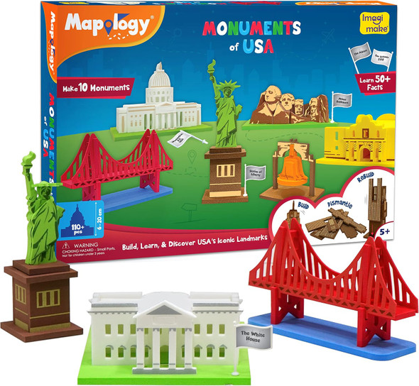 Imagimake Mapology Monuments of USA 3D Puzzles for Kids STEM Toys & Games Educational Toys for Kids 5-7 Birthday for Boys & Girls Age 5 Years & Up Christmas 3-D Puzzle for 8-10
B09KCJ9PT4