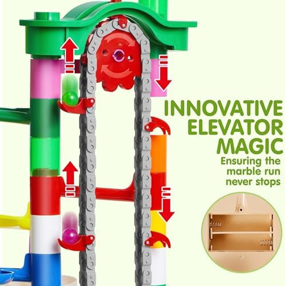 Joyin JOYIN 236Pcs Glowing Marble Run with Motorized Elevator- Construction Building Blocks Toys with 30 Glow in The Dark Plastic Marbles STEM Toy for Boys and Girls for Christmas
B0CKKXBKXN