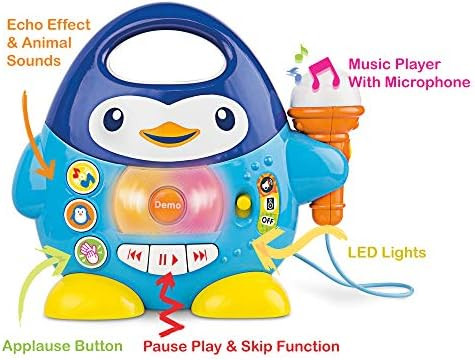 Kiddolab Toddler Karaoke Machine: Fun Musical Toys for Toddlers 1-3 & 3-5 Ideal Kids Karaoke Machine for Boys Engaging Toddler Toys 2-3 for Aspiring Little Singers (Penguin)
B07DQQ3SC7
