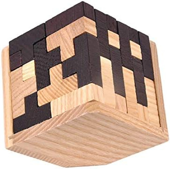 Kingou Wooden Brain Puzzle Cube 3D Brain Teaser Puzzles 54 Pieces T-Shaped Blocks Builder Creative Educational Toy for Kids and Adults Desk Puzzles for 
B0B41LQGJC