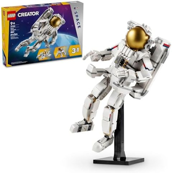 Lego Creator 3 in 1 Space Astronaut Toy Building Set Transforms from Astronaut Figure to Space Dog to Viper Jet Space-Themed Idea for Boys and Girls Ages 9 Years Old and Up 31152
B0CGYM2LMB