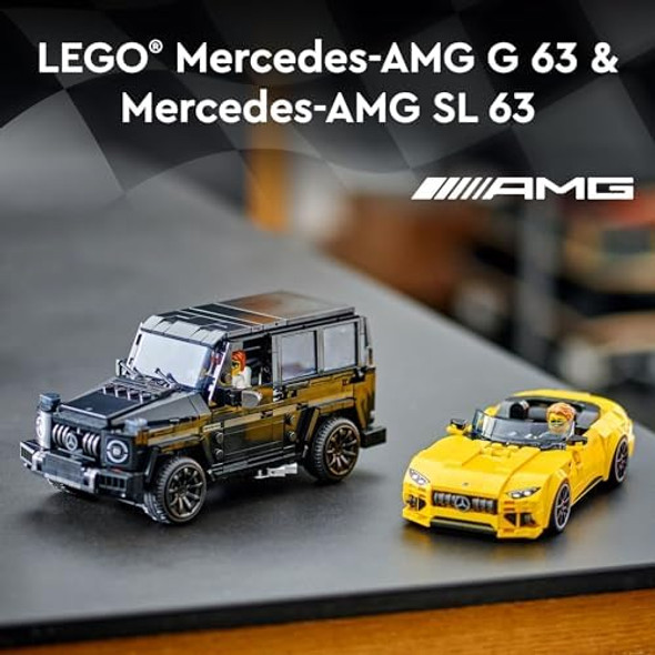 Lego Speed Champions Mercedes-AMG G 63 & Mercedes-AMG SL 63 F1 Toy Car Formula 1 Vehicle Set for Kids 2 Building Sets with 2 Driver Minifigures Convertible Toy Car for Boys and Girls 76924
B0CV2HGNY9