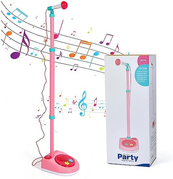 Litaonner Kids Adjustable Standing Microphone Karaoke Machine Microphone with Stand for Singing Tour Toddler Musical Toy for 3 Years Old Boys Girls Birthday 36M+
B0C9QGN18B Litaonner Kids Adjustable Standing Microphone Karaoke Machine Microphone with Stand for Singing Tour Toddler Musical Toy for 3 Years Old Boys Girls Birthday 36M+
B0C9QGN18B