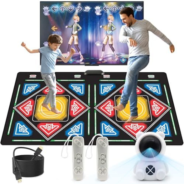 Losbenco Dance Mat Electronic Dance Mat Double User Dance Mat with Game Controller Non-Slip Dance Pad for Kids Adults Christmas Birthday s for Girls Boys
B0DT3LR6RD