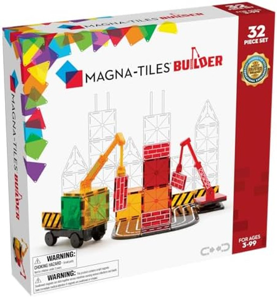 Magna-Tiles Builder 32-Piece Magnetic Construction Set The ORIGINAL Magnetic Building Brand
B09J6WTCXW