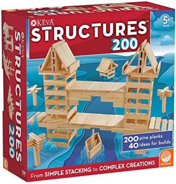 Mindware KEVA Structures 200 Wood Building Planks Set - Building Toy Includes 200 Wooden Blocks and Idea Book - Ages 5 and Up
B004P5PD9O