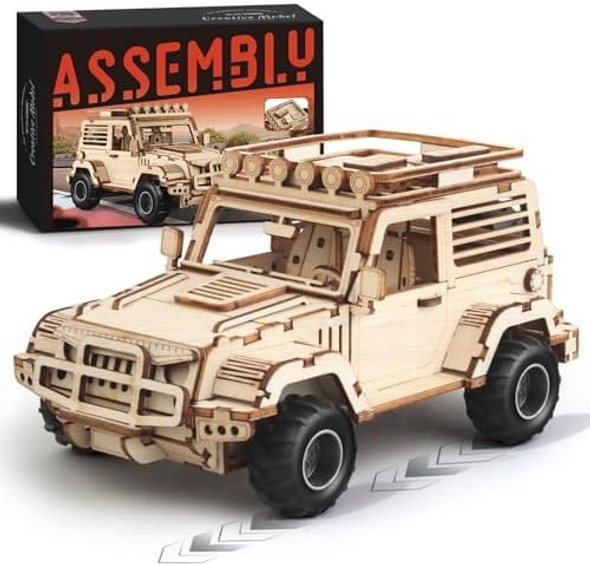 Mocburiku 3D Wooden Puzzle Off-Road Car for Adults Brain Teaser 3D Puzzles for Kids and Adults to Build 125pcs Wood Craft Pull Back Truck Cars Christmas Birthday for Teens Men Women
B0F4NMZVV7