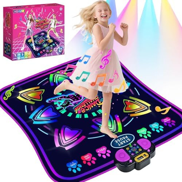 Momuse MOMUSE Kids Dance Mat with Display & Lockable Levels 2 Challenge Modes Electronic Dance Pad 6 Volume Levels Built-in Music Toy Musical Mat Christmas Birthday for 3-12 Years Girls Boys
B0FC5X8C25