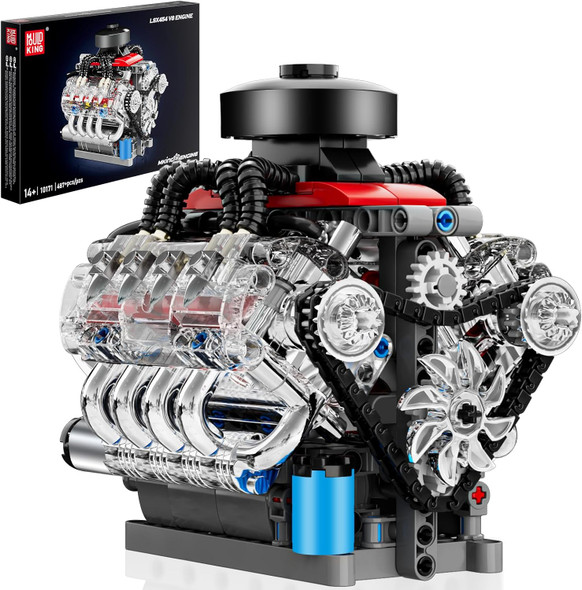 Mould King Mini V8 Engine Kits That Runs Build Your Own Visible Car Motor Physical Science Experiment Models for Teens Best STEM Toy s for Kids and Adult 10171 (487 Pcs)
B0DLW46VT3