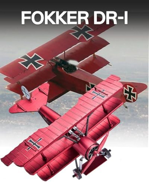 Piececool 3D Metal Puzzles for Adults Fokker Dr-1 Triplane Metal Model Kit Military Plane Model Kits to Build DIY Hobbies Home Decoration Best s
B0F4K2TDVV