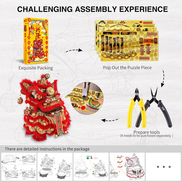 Piececool 3D Metal Puzzles for Adults Chinese Lion Dancing 3D Metal Model Building Kits Challenging 3D Puzzles DIY Assembling Crafts Great s
B08LD587RK Piececool 3D Metal Puzzles for Adults Chinese Lion Dancing 3D Metal Model Building Kits Challenging 3D Puzzles DIY Assembling Crafts Great s
B08LD587RK