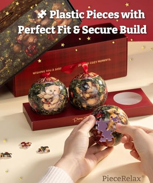 Piecerelax 3D Puzzle Ball 6-inch 240 Pieces - Christmas Puzzle Ornaments - Phoenix Chan - Kitty Angels Unique & Home Décor with Curved Plastic Puzzle Pieces [A3956]
B0F5H778N7