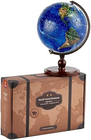 Pintoo 3-D Puzzle Globe Legendary Small 6" Earth Globe Decor with 240 Curved & Translucent Puzzle Pieces - Globes of The World for Unisex Adults Explorers Business Home Decoration [A3752]
B09X169D22