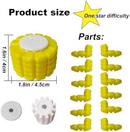 Plzglad 3pc 3D Printed Corn Puzzle Brain-Teasing Game & Sliding Blocks Three-Dimensional Mini Size Corn Shaped Puzzle Creative DIY Cylindrical Sliding Blocks Building（Three Levels of Difficulty）
B0FH57LXG9