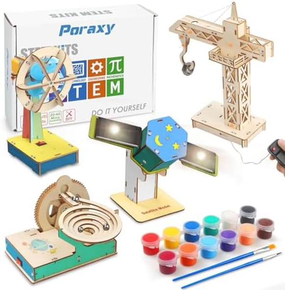Poraxy 4 in 1 Science STEM Kits for Kids Ages 8-10-12 3D Wooden Puzzles Building Toys for Ages 8-13 DIY Educational Porjects Crafts Model Kits s for Boys and Girls 8 9 10 11 12 13 Years Old
B0C8MDSCKP Poraxy 4 in 1 Science STEM Kits for Kids Ages 8-10-12 3D Wooden Puzzles Building Toys for Ages 8-13 DIY Educational Porjects Crafts Model Kits s for Boys and Girls 8 9 10 11 12 13 Years Old
B0C8MDSCKP
