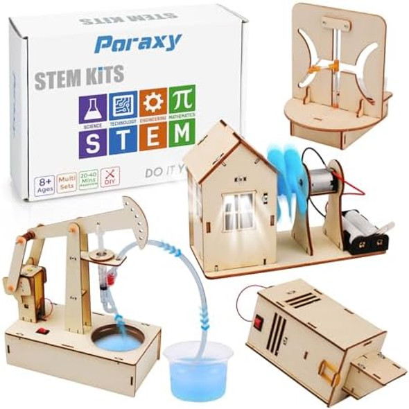 Poraxy 4 Set STEM Kits for Kids Ages 8-10 Science Experiment Projects Building Kits Wooden 3D Puzzles Educational Building Toys for Ages 8-12-13 s for 89101112 13 Year Old Boys and Girls
B096VSWG7Y Poraxy 4 Set STEM Kits for Kids Ages 8-10 Science Experiment Projects Building Kits Wooden 3D Puzzles Educational Building Toys for Ages 8-12-13 s for 89101112 13 Year Old Boys and Girls
B096VSWG7Y