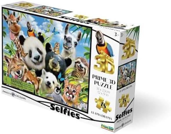 Prime 3D Selfies Howard Robinson Llama Drama 48 Piece 3D Jigsaw Puzzle for Kids Finished Size 12" x 9" Challenging & Fun for Adults Kids & Families Immersive 3D Lenticular Effect
B0CV5V6K1M