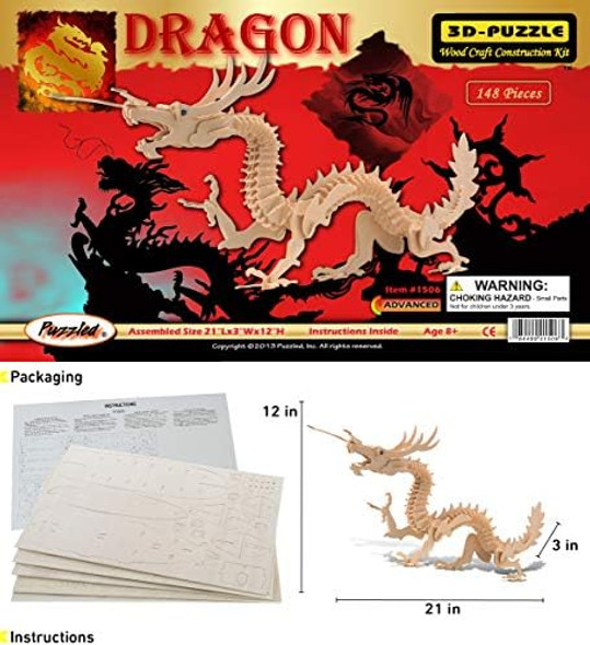 Puzzled 3D Puzzle Dragon Building Kit - Wooden Dragon Puzzle Toy for Kids and Adults Educational DIY Wood Puzzle Toy Dragon Dragon Model Kit 3D Animal Puzzle to Build and Paint with 148 Pieces Pack
B003LPV8NY Puzzled 3D Puzzle Dragon Building Kit - Wooden Dragon Puzzle Toy for Kids and Adults Educational DIY Wood Puzzle Toy Dragon Dragon Model Kit 3D Animal Puzzle to Build and Paint with 148 Pieces Pack
B003LPV8NY