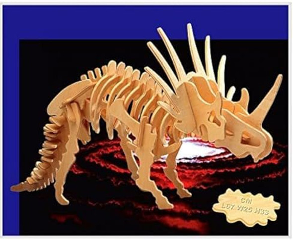 Puzzled 3D Puzzle Big Styracosaurus Wood Craft Construction Model Kit Educational DIY Wooden Dinosaur Toy Assemble Model Unfinished Crafting Hobby Puzzle to Build & Paint for Decoration 41pcs Pack
B00G8KO7SW