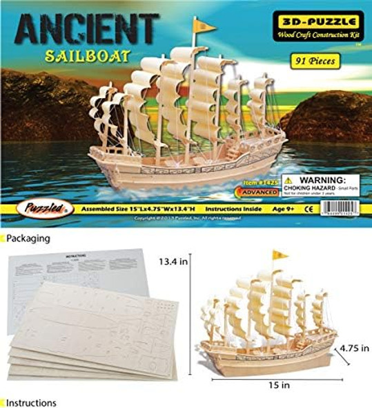 Puzzled 3D Puzzle Ancient Sailboat Wood Craft Construction Model Kit Unique & Educational DIY Wooden Toy Assemble Model Unfinished Crafting Hobby Boat Puzzle 91 Pieces
B000US7LLI Puzzled 3D Puzzle Ancient Sailboat Wood Craft Construction Model Kit Unique & Educational DIY Wooden Toy Assemble Model Unfinished Crafting Hobby Boat Puzzle 91 Pieces
B000US7LLI