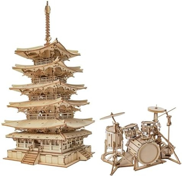 Robotime3D Puzzle Wooden Craft Kits DIY Model Kit to Build Five-Storied Pagoda & Drum
B0DB23LFHD