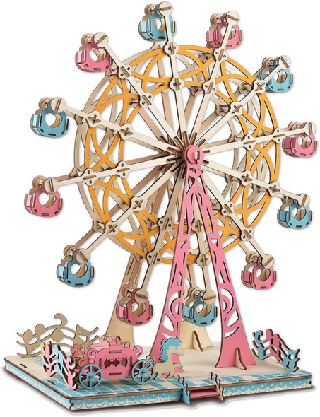 Roeolnil Wooden Ferris Wheel 3D Wooden Puzzle Wooden Building Kit for Birthday Present
B093SPZ51B