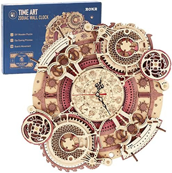 Rokr 3D Wooden Puzzles for Adults-Wooden Clock Puzzle Kit-Wood Model Kits to Build for Adults-Zodiac Wall Clock
B08Q7NSZ11
