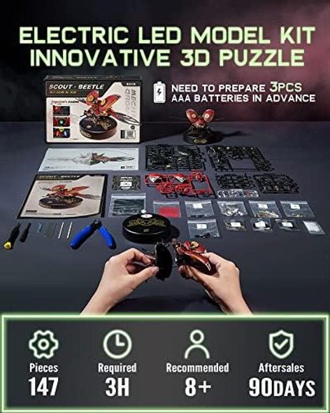 Rokr Metal Building Kits for Adults-Plastic Model Craft Kits-3D Metal Puzzles for Adults and Kids-Scout Beetle Model Building Set-Hobbies s for Men Women
B0BBPY2PNL