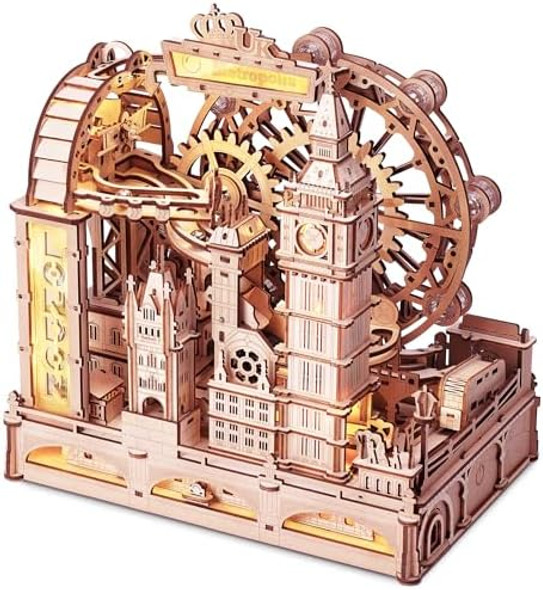Rokr Marble Travel London 3D Wooden Puzzles for Adults Marble Run Kit Adults to Build 3D Wooden Puzzle with LED Unique for Men Women
B0FH9YF876