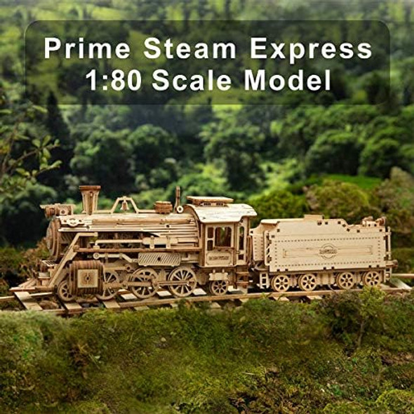Rokr 3D Wooden Puzzle for Adults-Mechanical Train Model Kits-Brain Teaser Puzzles-Vehicle Building Kits-Unique for Kids on Birthday/Christmas Day(1:80 Scale)(MC501-Prime Steam Express)
B08351H52R