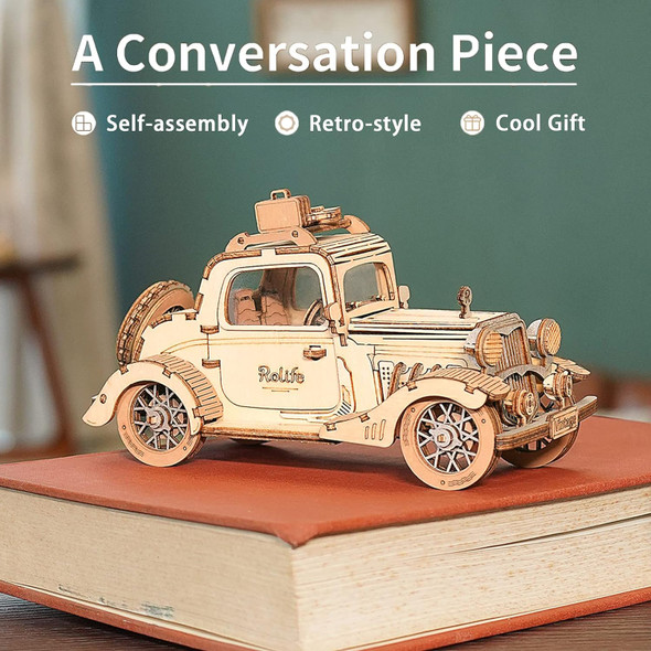 Rolife 3D Wooden Puzzles Retro Car Model - Collectibles Wooden Model Kits for Adults Desk Toys Display for Boys/Girls (Vintage Car)
B08YNCGCRT