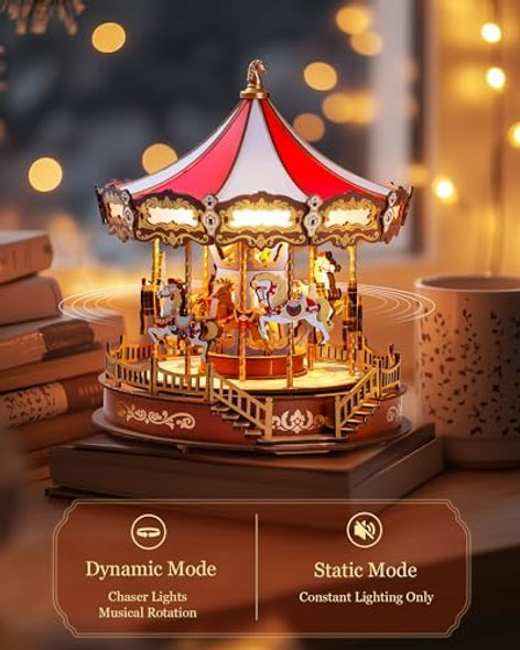 Rolife Wooden 3D Puzzles for Adults DIY Carousel Music Box with Chaser Lights 11.6" Model Building Kit Construction Project Craft Kits for Adults Hobby Home Decor Chiristmas s for Boys Girls
B0DJ2V4PP9 Rolife Wooden 3D Puzzles for Adults DIY Carousel Music Box with Chaser Lights 11.6" Model Building Kit Construction Project Craft Kits for Adults Hobby Home Decor Chiristmas s for Boys Girls
B0DJ2V4PP9