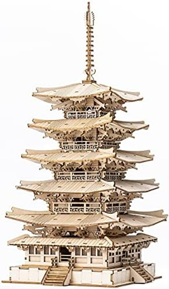 Rolife Wood Model Kits for Adults to Build 3D Puzzles DIY Five-storied Pagoda Birthday Unique s for Friends or Family
B09BVJXVJF