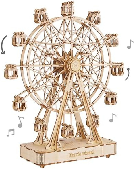 Rolife 3D Wooden Puzzle Hand Crank Music Box Mausarium Toys-DIY Wood Craft Kit-Creative for Boys Girls Adults Kids When Christmas/Birthday (Ferris Wheel Wood Color)
B088R6QBR4 Rolife 3D Wooden Puzzle Hand Crank Music Box Mausarium Toys-DIY Wood Craft Kit-Creative for Boys Girls Adults Kids When Christmas/Birthday (Ferris Wheel Wood Color)
B088R6QBR4