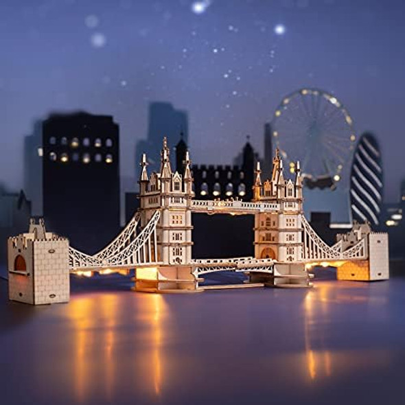 Rolife Tower Bridge Kit-3D Wooden Puzzles for Adults-Architecture Model and Building Kit
B099RX814C
