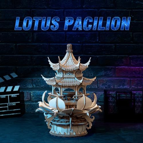 Ruifam 3D Puzzles for Adults Wooden 3D Puzzle Model Lotus Pavilion Music Box Toys Building Kits DIY Wood Crafts Cool Toy Hobbies for Men Women Creative Assembly s
B0DMSCTYPL