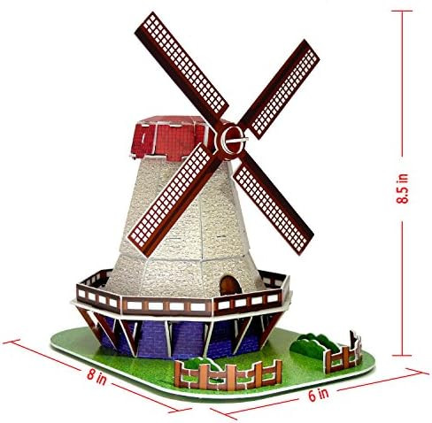 Runsong Creative 3D Puzzle Paper Model Holland Windmill DIY Fun & Educational Toys World Great Architecture Series 45 Pcs
B06XGQSC2P