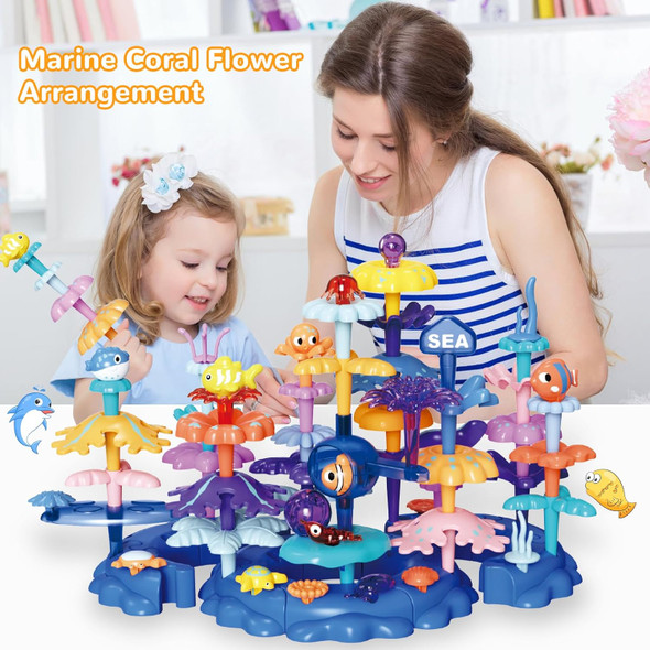 Sltbeh Coral Garden Flower Building Toys for for Toddlers 3-5 Year Old， DIY Building Blocks Toys for Ages 3-4 GirlsEducational STEM Christmas Birthday for Kids(136PCS)
B0DG5K48QV