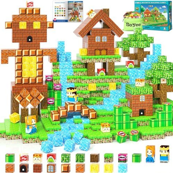 Soyee Magnetic Blocks 100PCS Magnetic Building Blocks Cubes Kids Boys Girls Toys for Ages 3-5 5-7 8-10 STEM Sensory Learning Building Magnet Toys 3-12 Year Old Girls Boys Birthday 
B0FBM5G8TT Soyee Magnetic Blocks 100PCS Magnetic Building Blocks Cubes Kids Boys Girls Toys for Ages 3-5 5-7 8-10 STEM Sensory Learning Building Magnet Toys 3-12 Year Old Girls Boys Birthday 
B0FBM5G8TT
