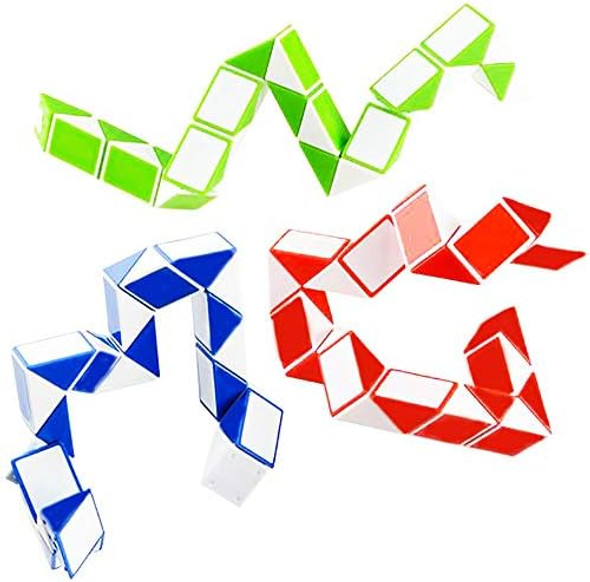 The Dreidel Company The Dreidel Company Snake Cube Twist Puzzle Magic Snake Sensory Toys Collection Brain Teaser Party Favors Game Goodie Bags Fillers for Kids Adults Teens 3.25" x 2.25" (3-Pack)
B09QS1H778