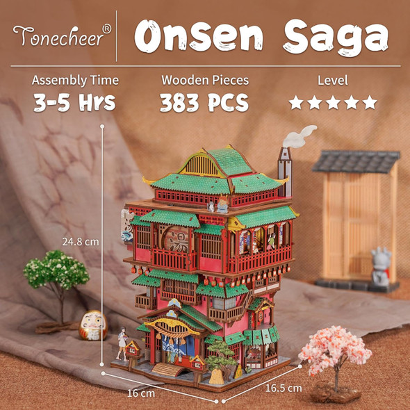 Tonecheer 3D Puzzle Kit for Adults DIY Wooden Model Building Set Desktop Storage Kit Box Japanese Miniature Doll House Home Decor Wood Craft Auto-Sensing for Christmas Birthday (Onsen Saga)
B0DKXH2TCY Tonecheer 3D Puzzle Kit for Adults DIY Wooden Model Building Set Desktop Storage Kit Box Japanese Miniature Doll House Home Decor Wood Craft Auto-Sensing for Christmas Birthday (Onsen Saga)
B0DKXH2TCY