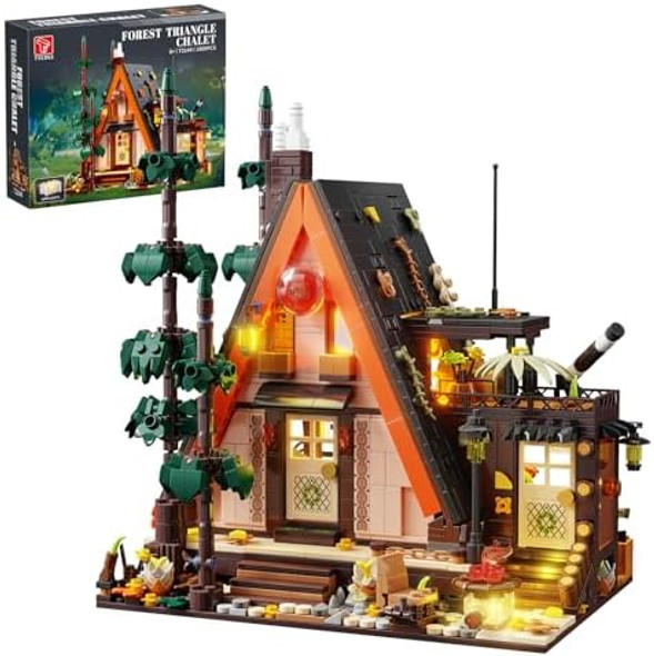 Tycole TGL Wood Cabin Building Blocks Set with LED Lights1800 PCS Wooden Forest House Building ToysSTEM Treehouse Construction ModelBirthday for Adults Teens Boys Girls Age 8-12
B0F13D3LQH
