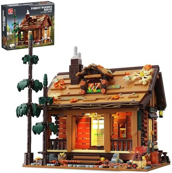 Tycole Wood Cabin Building Blocks Set with LED Lights Autumn House Building Toys Log Cabin Construction Kits Stem Forest Treehouse Model Birthday for Adults and Boys Age 8-12(1969Pcs)
B0F18VN8RV