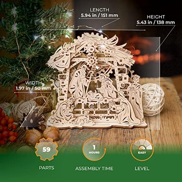 Ugears Nativity Scene - Mechanical Puzzle 3D - Self Assembly Woodcraft Construction Kits - Wooden Nativity Set - Christmas Puzzles for Kids - Christmas DIY Decorations - Crafts on Idea
B08K8PB63M