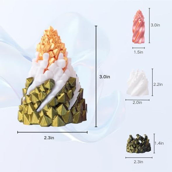 Unorgee 3-in-1 3D Pyramid Tangle Fidget Set - 9 Interchangeable Parts Spiral Cone Fidget Toys with Volcanic Texture (White/Pink Gold/Black Gold) Rotatable Toys for Stress Relief Creative Decor
B0FFG8B311 Unorgee 3-in-1 3D Pyramid Tangle Fidget Set - 9 Interchangeable Parts Spiral Cone Fidget Toys with Volcanic Texture (White/Pink Gold/Black Gold) Rotatable Toys for Stress Relief Creative Decor
B0FFG8B311