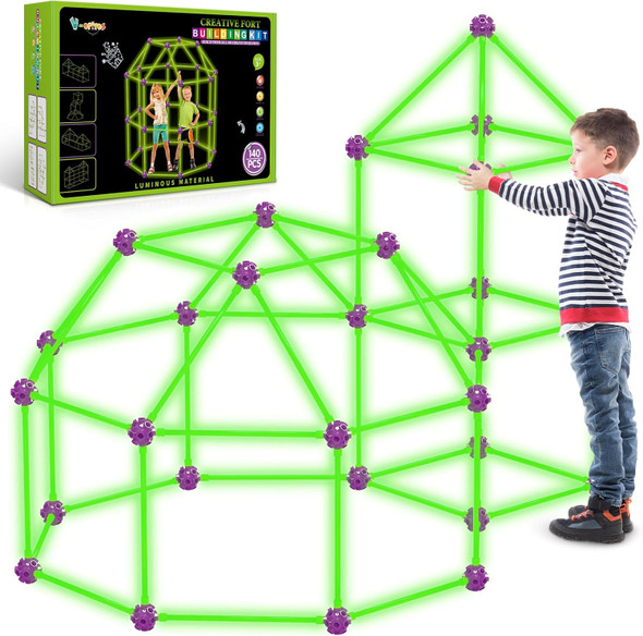 V-Opitos 140 Pack Glow in The Dart Fort Building Kits for Kids Age 4 5 6 7 8+ Years Old STEM Building Toys for DIY Castles Tunnels Ideal Christmas Birthday s for Boys & Girls
B0CWR4QBTJ