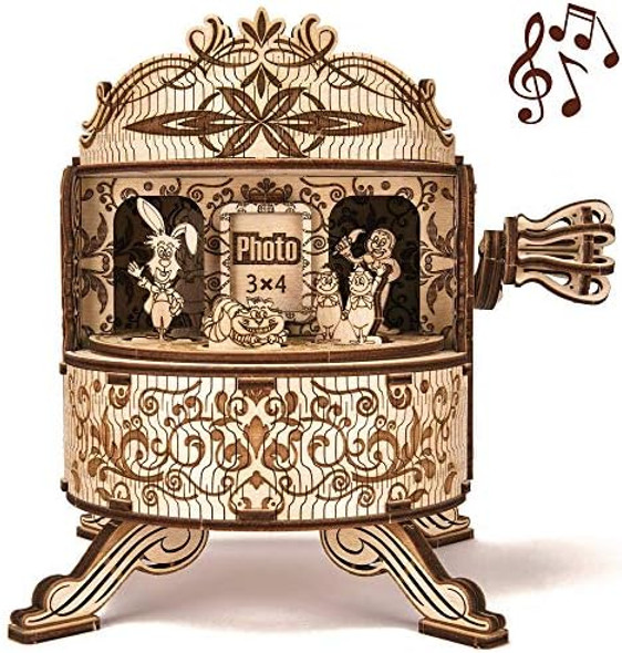 Wood Trick Fairy Theater Happy Birthday Wooden Music Box Kit - w/Fairy Characters - Hand Crank - 3D Wooden Puzzle for Adults and Kids to Build - DIY
B08KSLJFCH