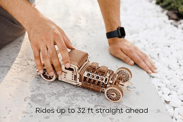 Wood Trick Hot Rod Wooden Model Car Kit to Build - Rides up to 32 feet - Detailed - 3D Wooden Puzzles for Adults and Kids to Build - Engineering DIY Mechanical Wood Model Kits for Adults
B07ZMJLKFX
